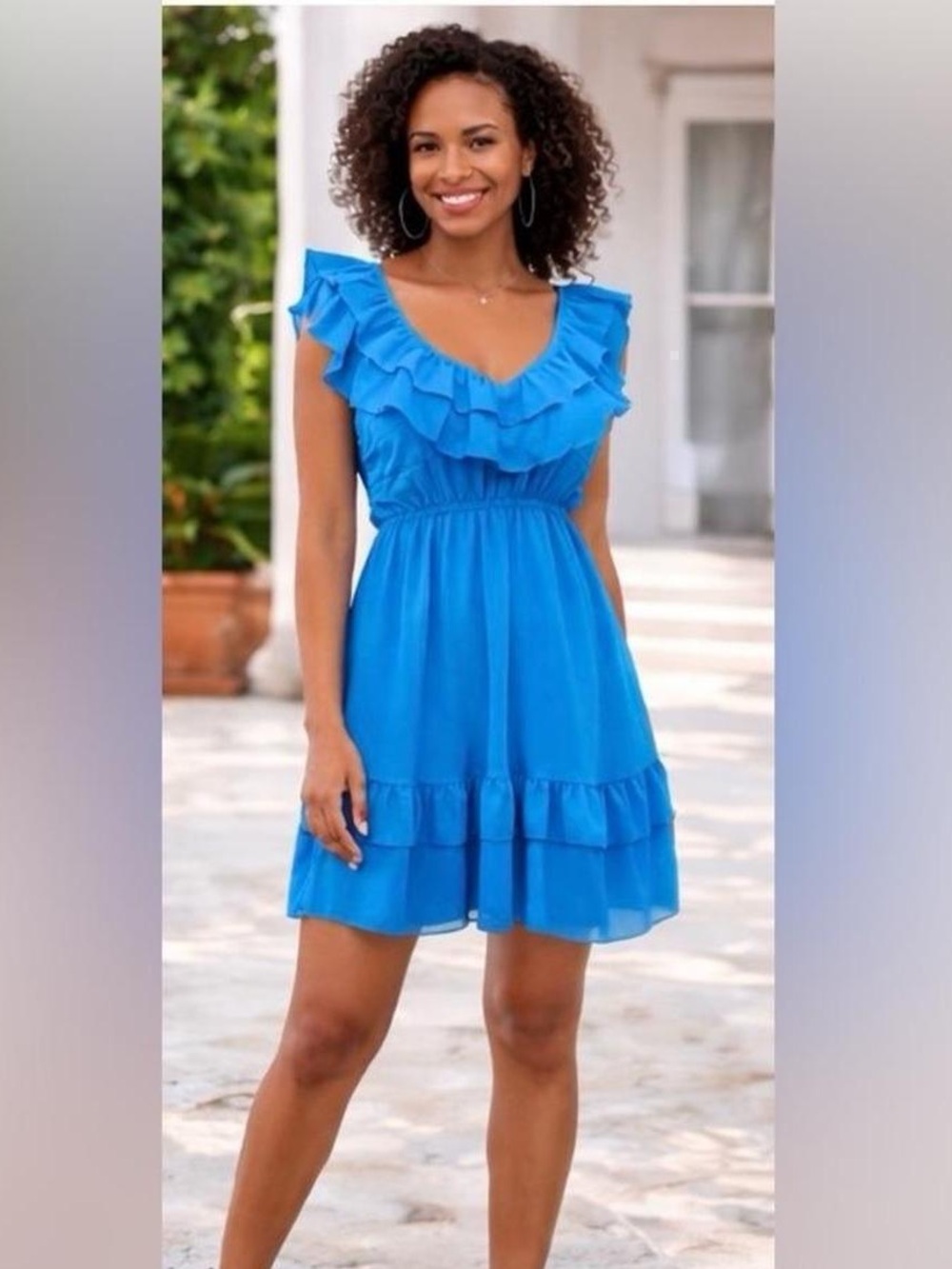 Abercrombie & Fitch 		
Women's
Ruffle Flutter Sleeve Mini Dress